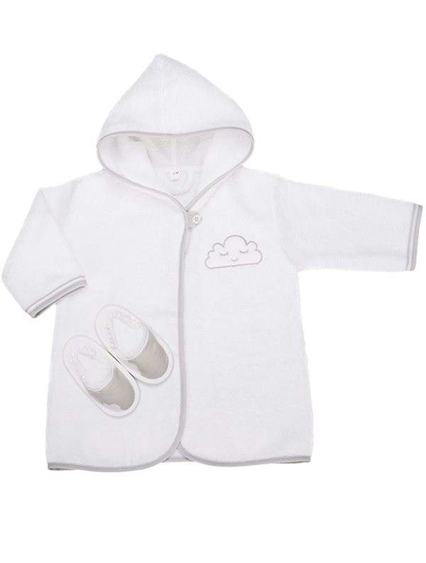 Albornoz con zapatillas Clouds