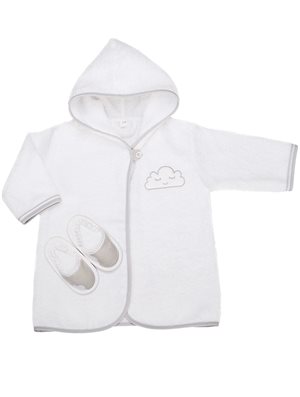 Albornoz con zapatillas Clouds