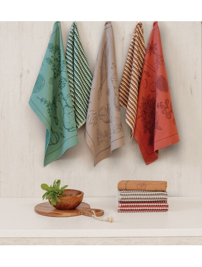 Paño cocina Roots Sarga