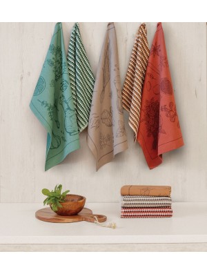 Paño cocina Roots Sarga